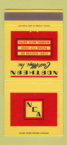 Matchbook Cover - Northern Cast Alloy Warren MI 30 Strike