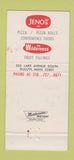 Matchbook Cover - Jenos Pizza Rolls Duluth MN WEAR 30 Strike