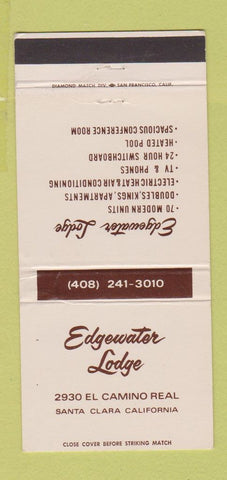 Matchbook Cover - Edgewater Lodge Santa Clara CA 30 Strike