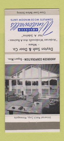 Matchbook Cover - Andersen Windows Dayton Sash Door Bayport MN 30 Strike