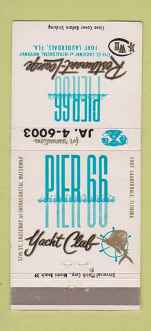 Matchbook Cover - Pier 66 Restaurant Fort Lauderdale FL 30 Strike