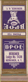 Matchbook Cover - Matchbook Cover Elks Club Herkimer NY