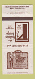 Matchbook Cover - The Country Lawyer Gallow Lounge West Chester PA 30 Strike