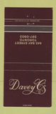 Matchbook Cover - Davey C's Toronto ON 30 Strike
