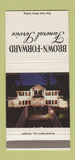Matchbook Cover - Brown Forward Funeral Home Cleveland OH 30 Strike