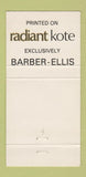 Matchbook Cover - Barber Ellis Centennial Paper Envelopes Vancouver BC 30 Strike