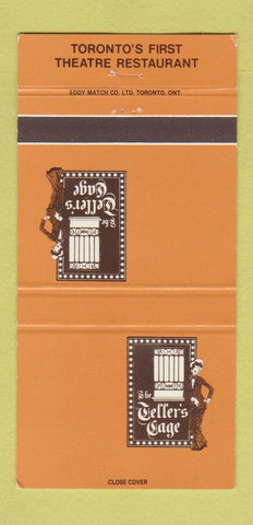Matchbook Cover - Teller's Cage Toronto ON Theatre Restaurant 30 Strike