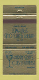 Matchbook Cover - Happy Days Club Southwest Houston TX 30 Strike