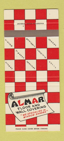 Matchbook Cover - Almar Floor Wall Covering Clifton Heights PA girlie 30 Strike
