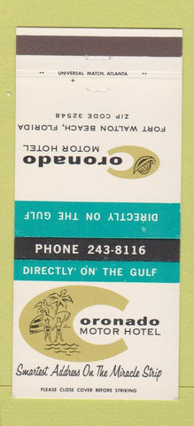 Matchbook Cover - Coronado Motor Hotel Fort Walton Beach FL 30 Strike