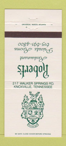 Matchbook Cover - Robert's Restaurant Knoxville TN 30 Strike