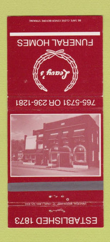 Matchbook Cover - Leavy's Funeral Homes  30 Strike