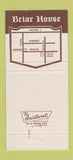 Matchbook Cover - Brair House Restaurant Carmel by the Sea CA 30 Strike