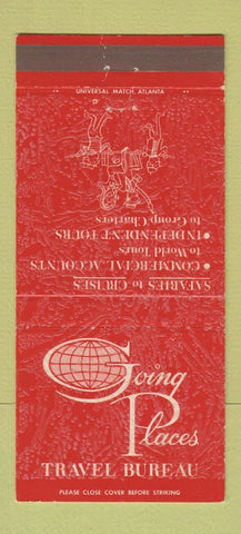 Matchbook Cover - Going Places Travel Agency Birmingham MI 30 Strike