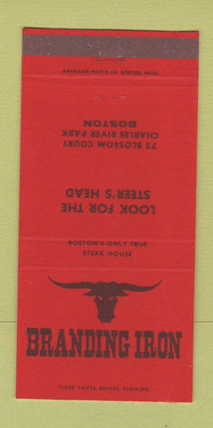 Matchbook Cover - Branding Iron Boston MA restaurant 30 Strike