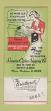 Matchbook Cover - Service Office Supply Detroit MI girlie 30 Strike