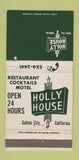 Matchbook Cover - Holly House Salton City CA WEAR 30 Strike