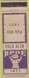 Matchbook Cover - Matchbook Cover Elks Club Palo Alto CA WORN
