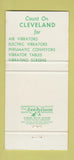 Matchbook Cover - Cleveland Vibrator OH 30 Strike