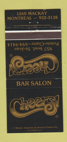 Matchbook Cover - Cheers Bar Montreal QC 30 Strike