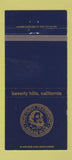 Matchbook Cover - Friars Club Beverly Hills CA WEAR 30 Strike