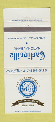 Matchbook Cover - Carlinville National Bank IL 30 Strike