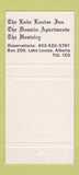 Matchbook Cover - Kings Domain Lake Louise AB 30 Strike