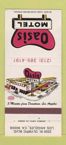 Matchbook Cover - Oasis Motel Los Angeles CA 30 Strike