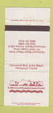 Matchbook Cover - Hollywood Beach Resort Hotel Hollywood FL WEAR 30 Strike