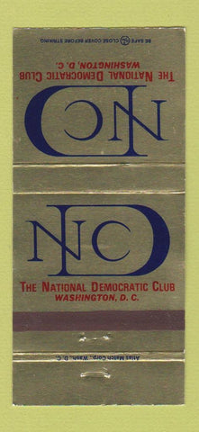 Matchbook Cover - National Democratic Club Washington DC 30 Strike