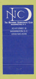Matchbook Cover - National Democratic Club Washington DC 30 Strike