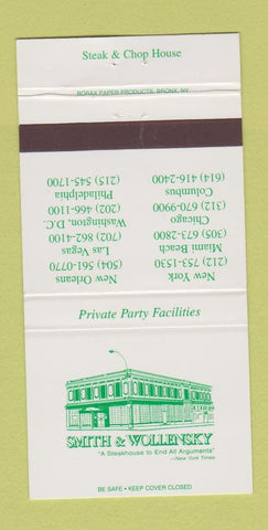 Matchbook Cover - Smith and Wollensky Steak CHAIN 30 Strike