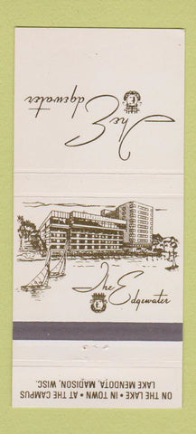 Matchbook Cover - The Edgewater Lake Mendota Madison WI 30 Strike