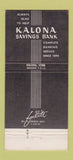 Matchbook Cover - Kalona Savings Bank IA 30 Strike