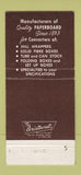 Matchbook Cover - John Strange Paper Company Menasha WI 30 Strike
