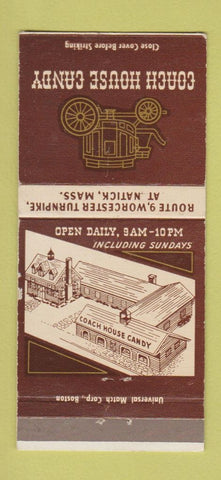 Matchbook Cover - Coach House Candy Natick MA 30 Strike