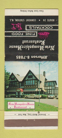 Matchbook Cover - New Hampshire House Restaurant Convent Station NJ 30 Strike