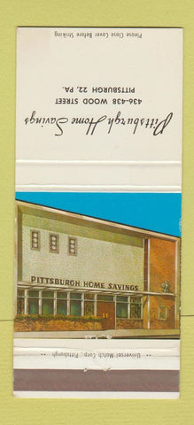 Matchbook Cover - Pittsburgh Home Savings PA 30 Strike