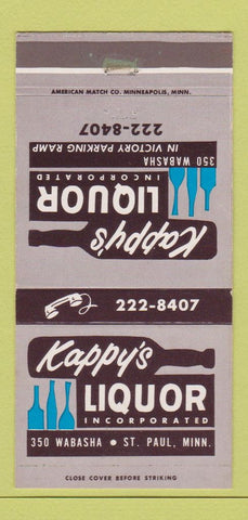 Matchbook Cover - Kappy's Liquor St Paul MN 30 Strike