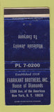 Matchbook Cover - Fabrikant Brothers Jewelry New York City WEAR 30 Strike