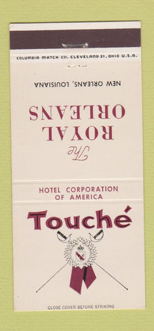 Matchbook Cover - Touche Royal Orleans New Orleans LA 30 Strike
