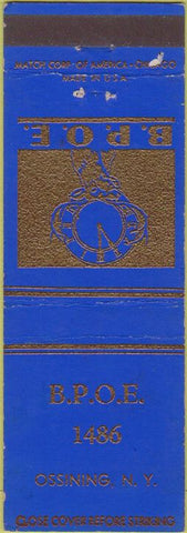 Matchbook Cover - Matchbook Cover Elks Club Ossining NY
