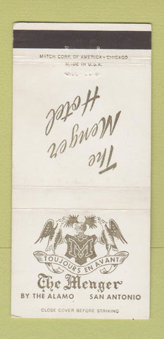 Matchbook Cover - The Menger Hotel San Antonio TX 30 Strike
