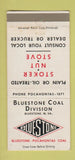Matchbook Cover - Bluestone Coal Bluestone WV 30 Strike