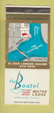 Matchbook Cover - The Boatel Motor Lodge Oakland CA 30 Strike