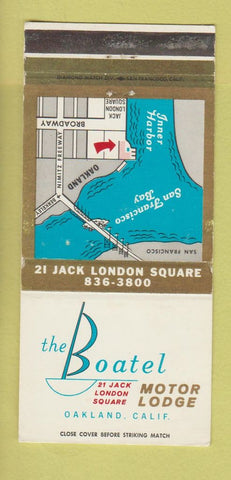 Matchbook Cover - The Boatel Motor Lodge Oakland CA 30 Strike