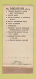 Matchbook Cover - United's Oakland Inn Oakland CA WORN 30 Strike