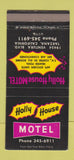 Matchbook Cover - Holly House Motel Tarzana CA 30 Strike