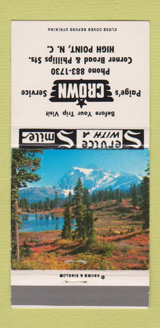 Matchbook Cover - Paige's Crown High Point NC Travel Service? 30 Strike