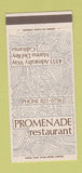 Matchbook Cover - Promenade Restaurant Marina Del Rey CA 30 Strike